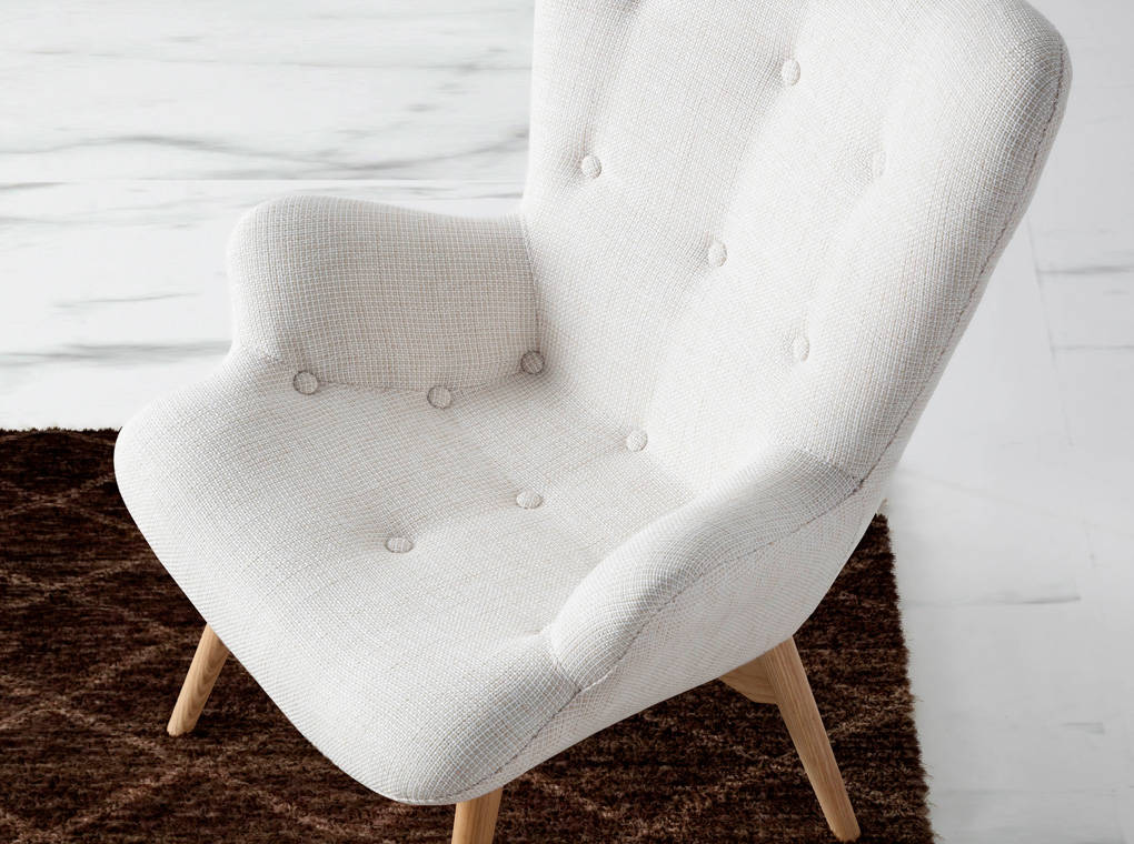 Fotoliu Tapitat cu Material Textil cu Finisaj Capitonat Angel Cerda