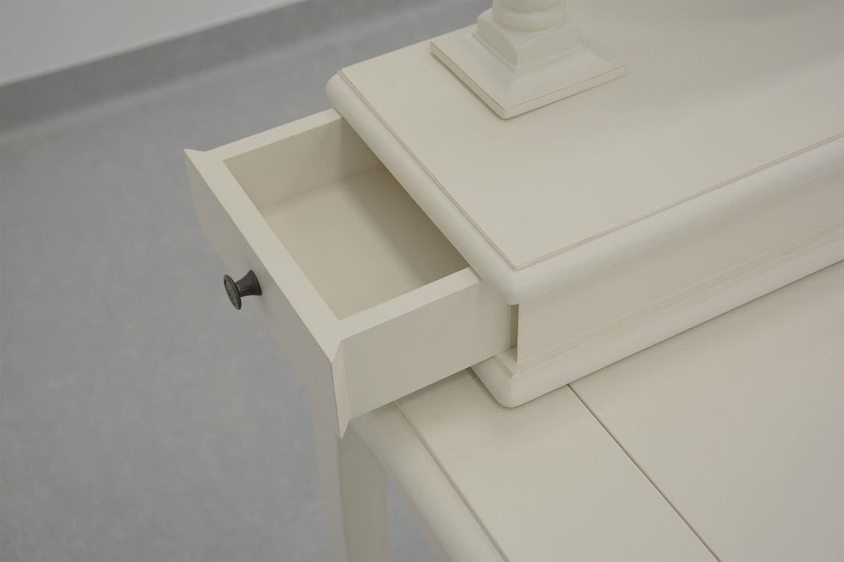 Masa de machiaj cu oglinda stil Provence alb antic Livin Hill