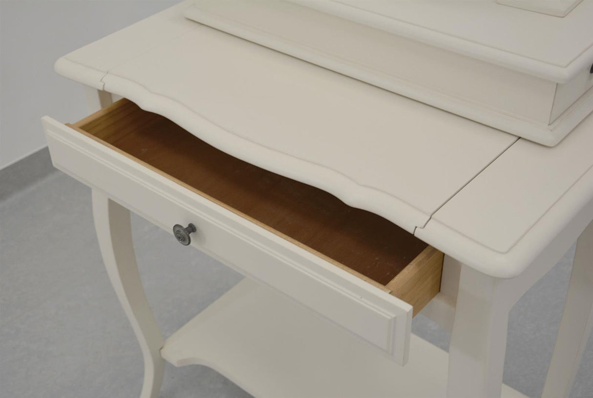 Masa de machiaj cu oglinda stil Provence alb antic Livin Hill