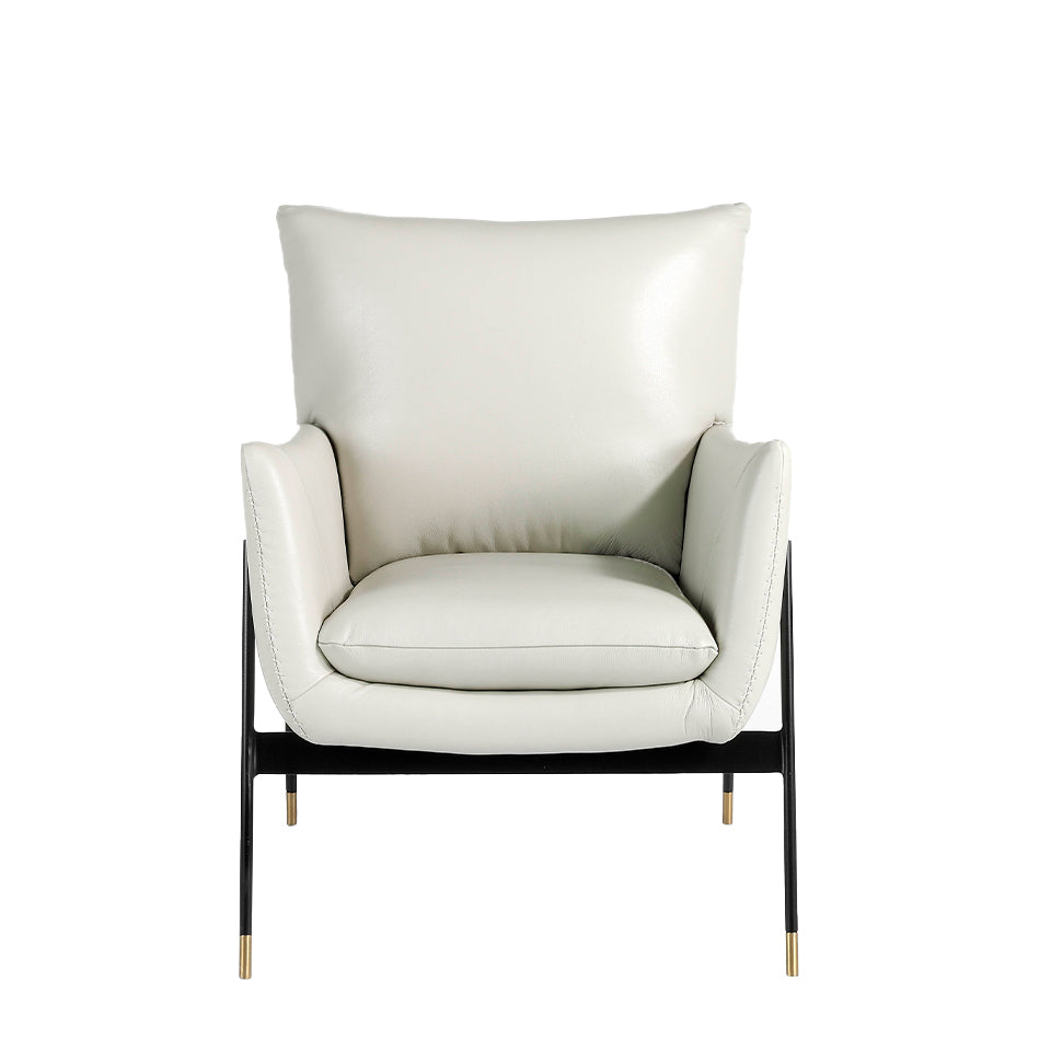 Fotoliu tapitat cu piele de vaca gri Angel Cerda