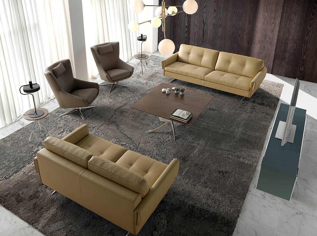 Fotoliu Pivotant din Piele Ecologica cu Perna Angel Cerda