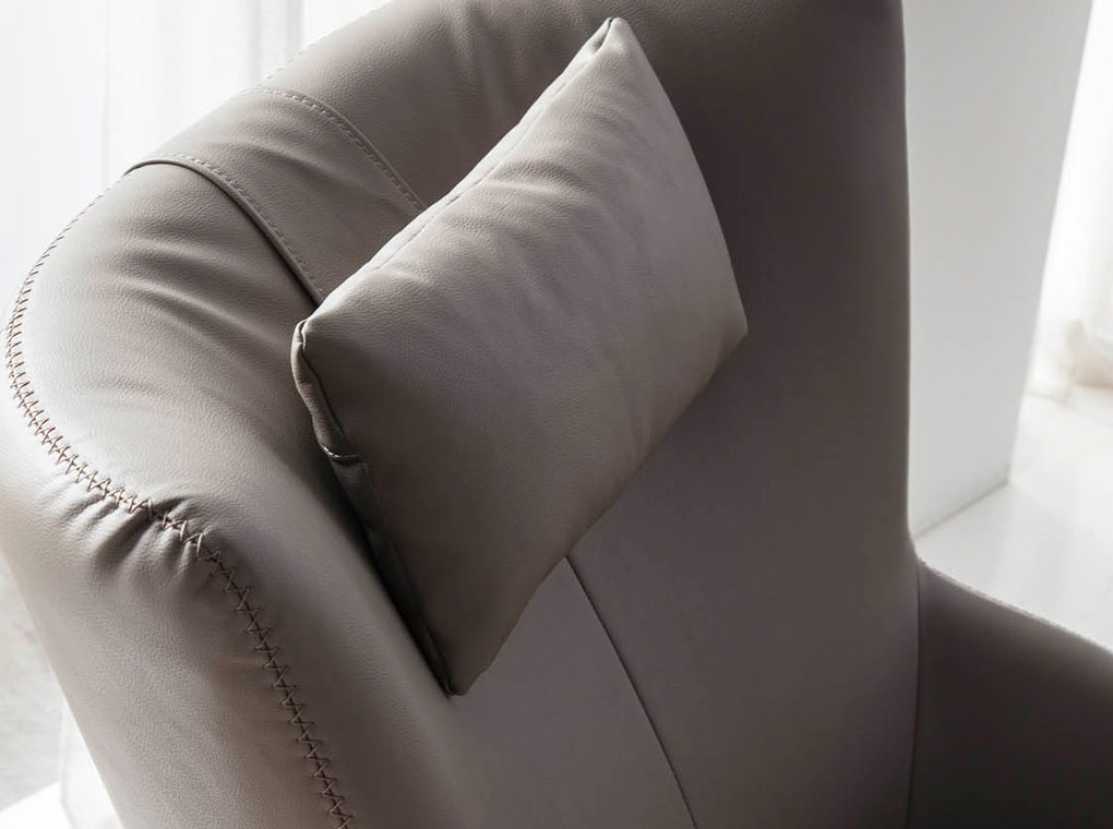 Fotoliu Pivotant din Piele Ecologica cu Perna Angel Cerda