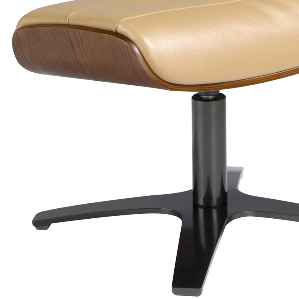 Taburet Tapitat cu Piele Bovina Bej Angel Cerda