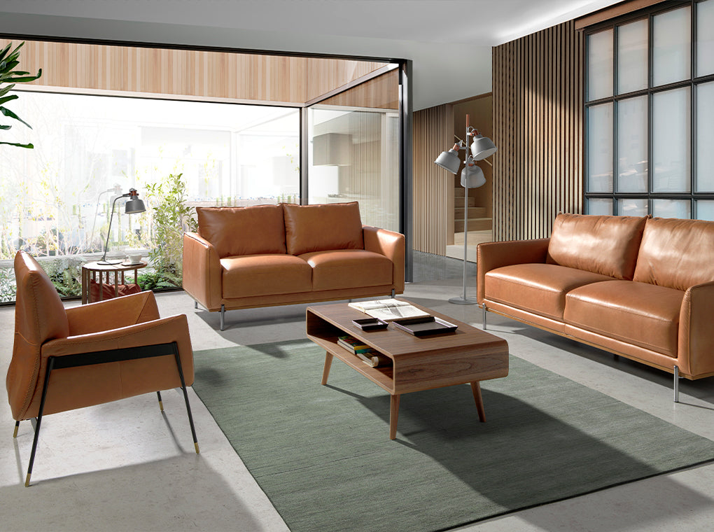 Fotoliu Tapitat din Piele de Vaca Maro Angel Cerda