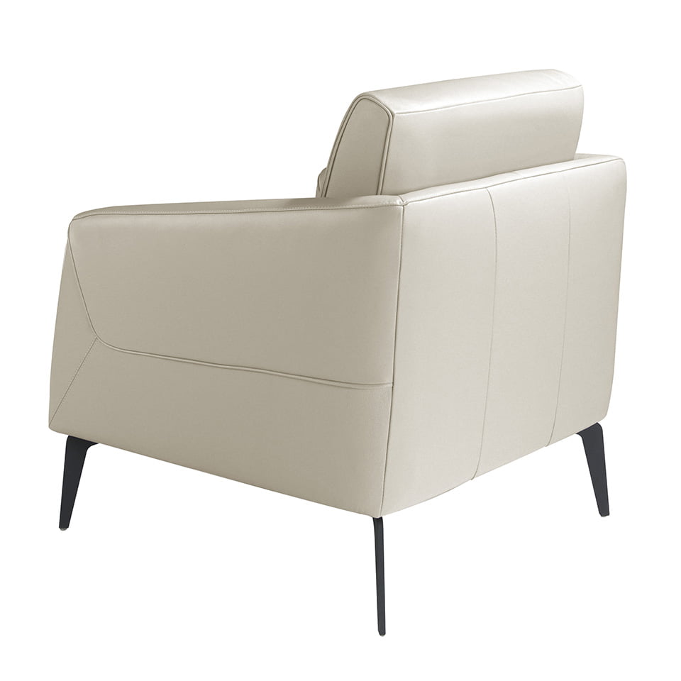 Fotoliu Tapitat cu Piele Gri Taupe Angel Cerda