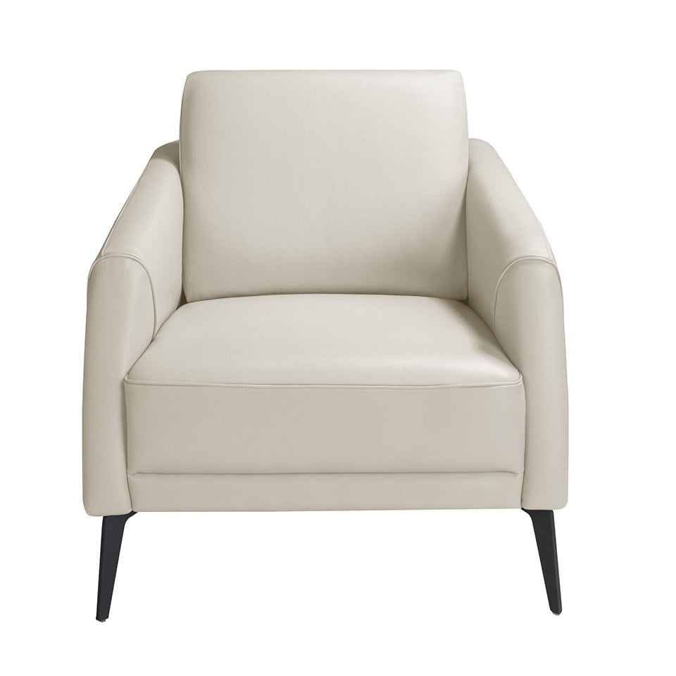 Fotoliu Tapitat cu Piele Gri Taupe Angel Cerda