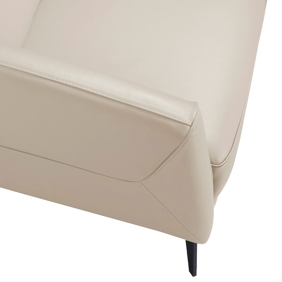 Fotoliu Tapitat cu Piele Gri Taupe Angel Cerda