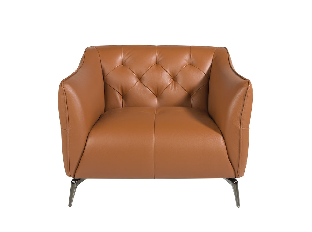 Fotoliu Tapitat in Piele Maro cu Model Capitonné Angel Cerda