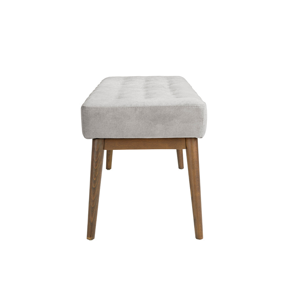 Banchetă tapițată gri închis cu picioare din lemn nuc – design modern și versatilitate 5107 Angel Cerda