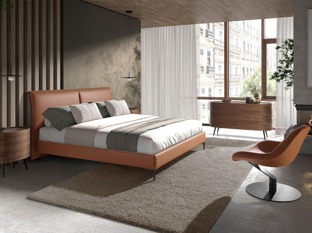 Fotoliu Pivotant din Piele Ecologica Maro Angel Cerda