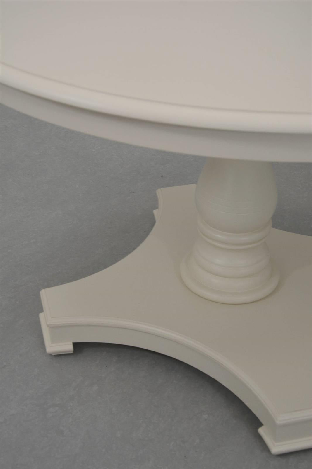 Masa Dining Alb-Antic cu Picior Stil Provence Livin Hill