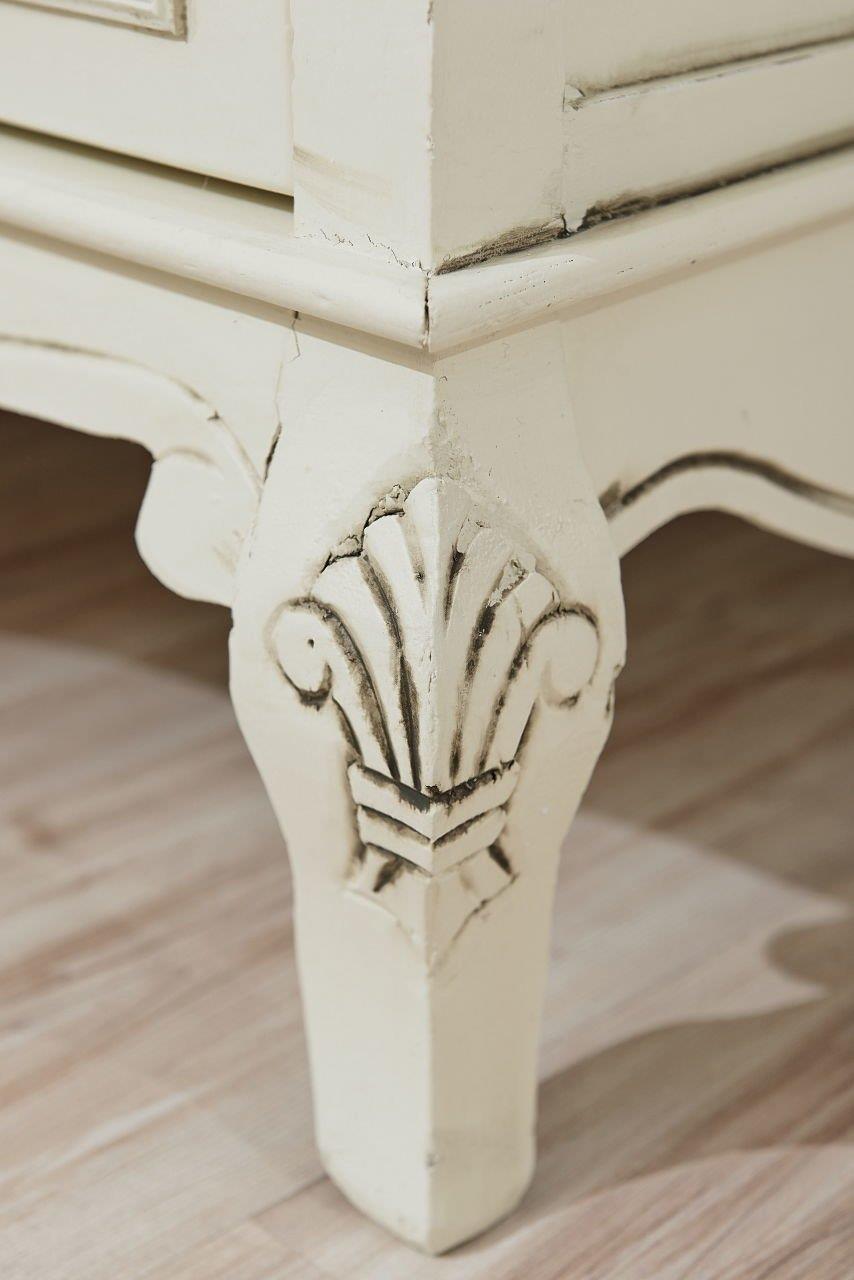 Noptiera Provensala Crem cu Manere Tip Scoica Livin Hill