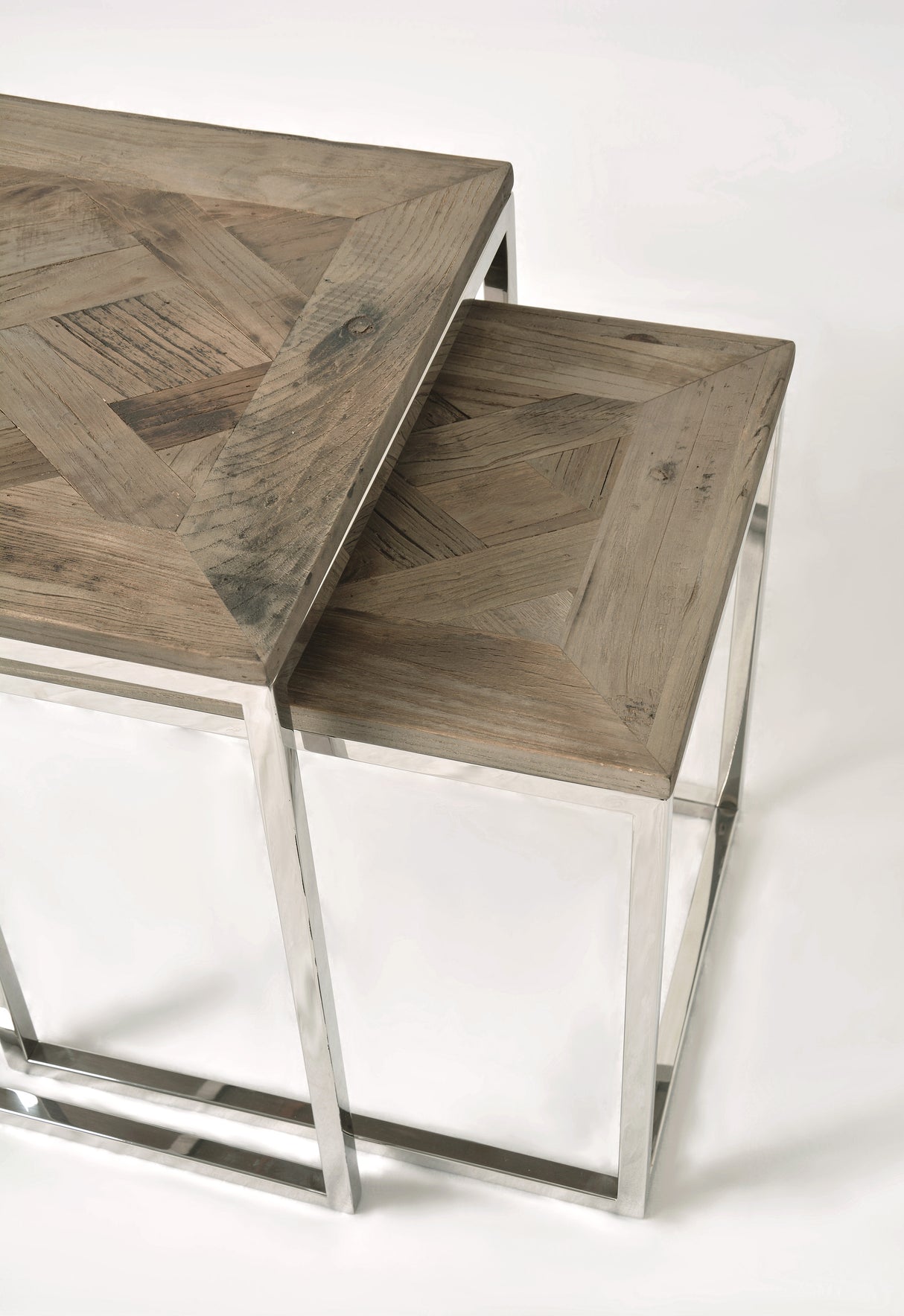 Masa Cafea Stejar Reciclat cu Cadru Otel Glamour Livin Hill