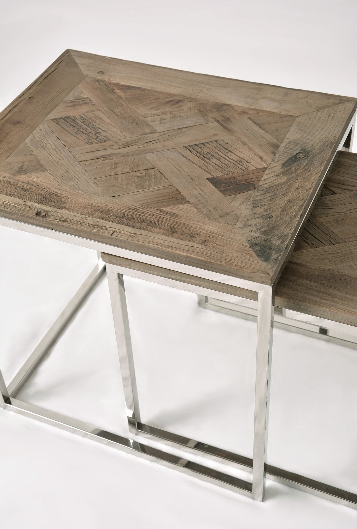 Masa Cafea Stejar Reciclat cu Cadru Otel Glamour Livin Hill