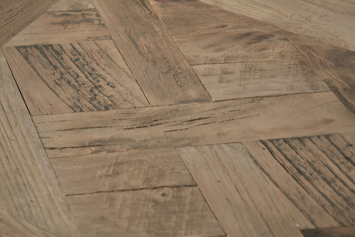 Masa Cafea Stejar Reciclat cu Cadru Otel Glamour Livin Hill