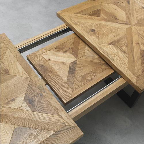 Masa extensibila din Stejar cu Suport Metalic in forma de U Livin Hill