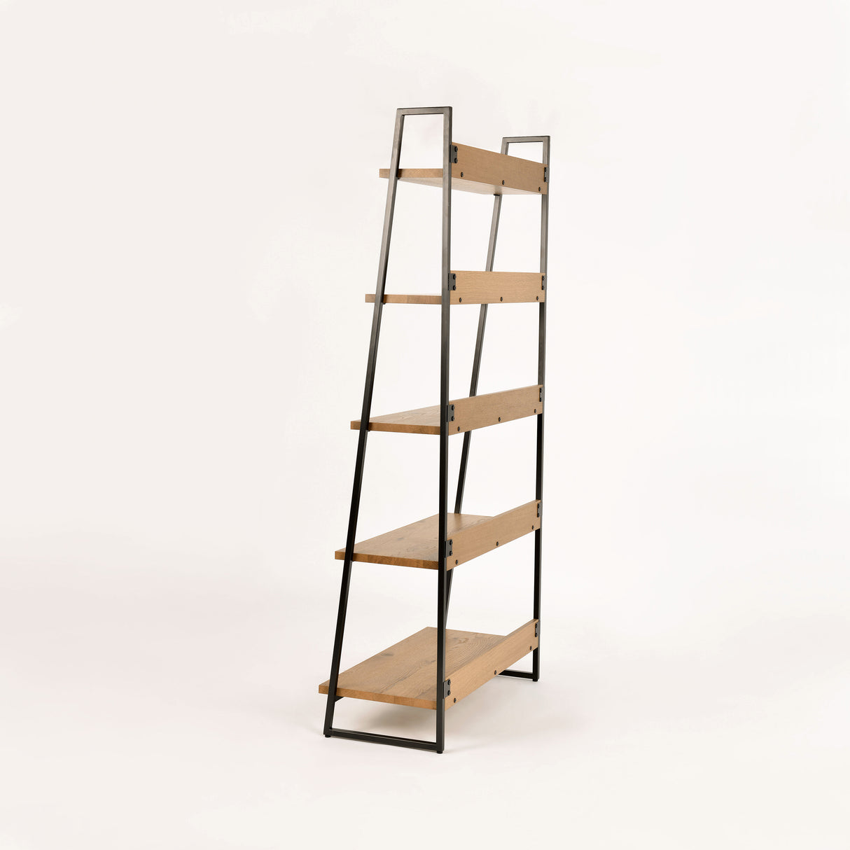 Biblioteca Loft din Stejar cu Picioare din Otel Livin Hill