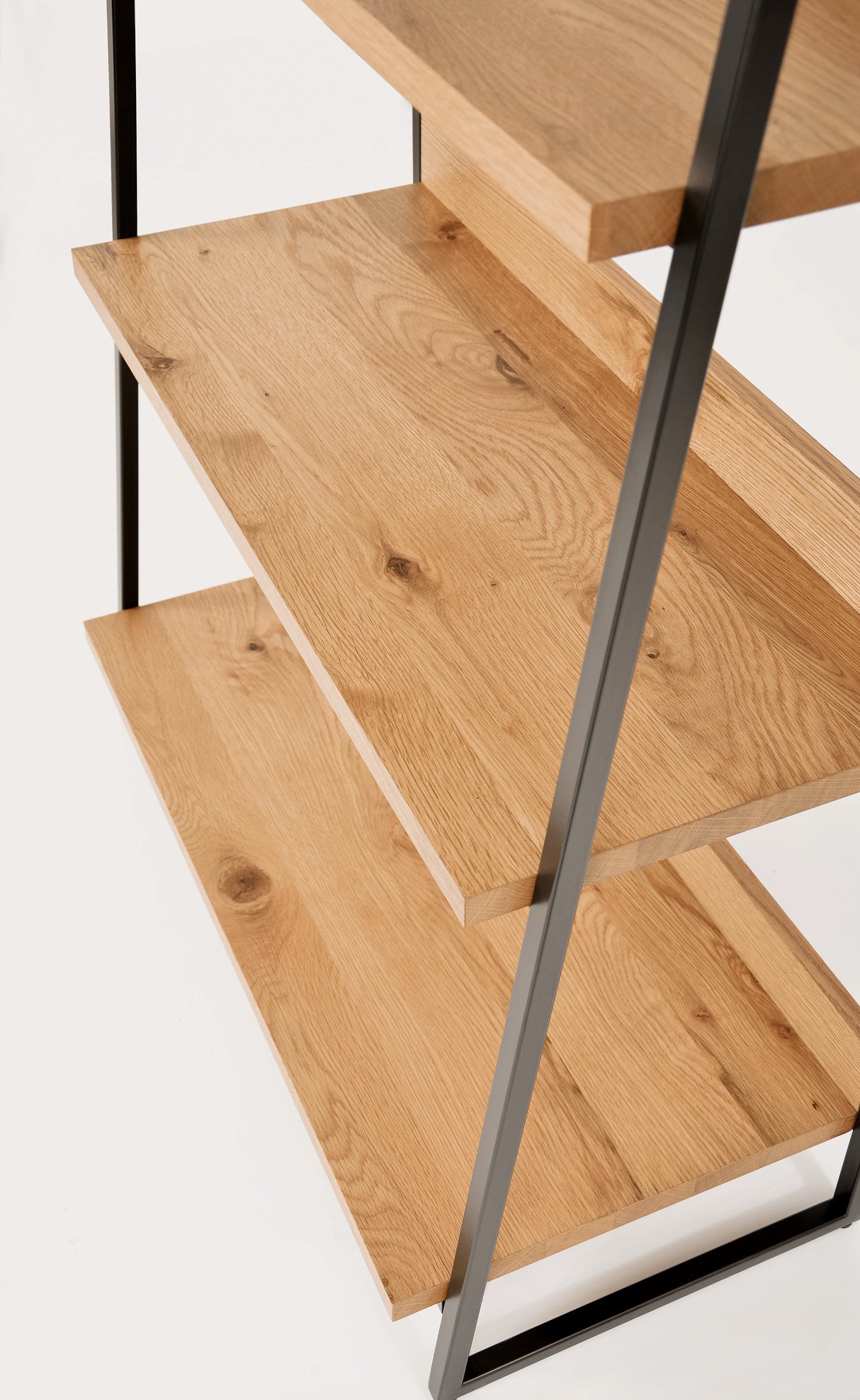 Biblioteca Loft din Stejar cu Picioare din Otel Livin Hill