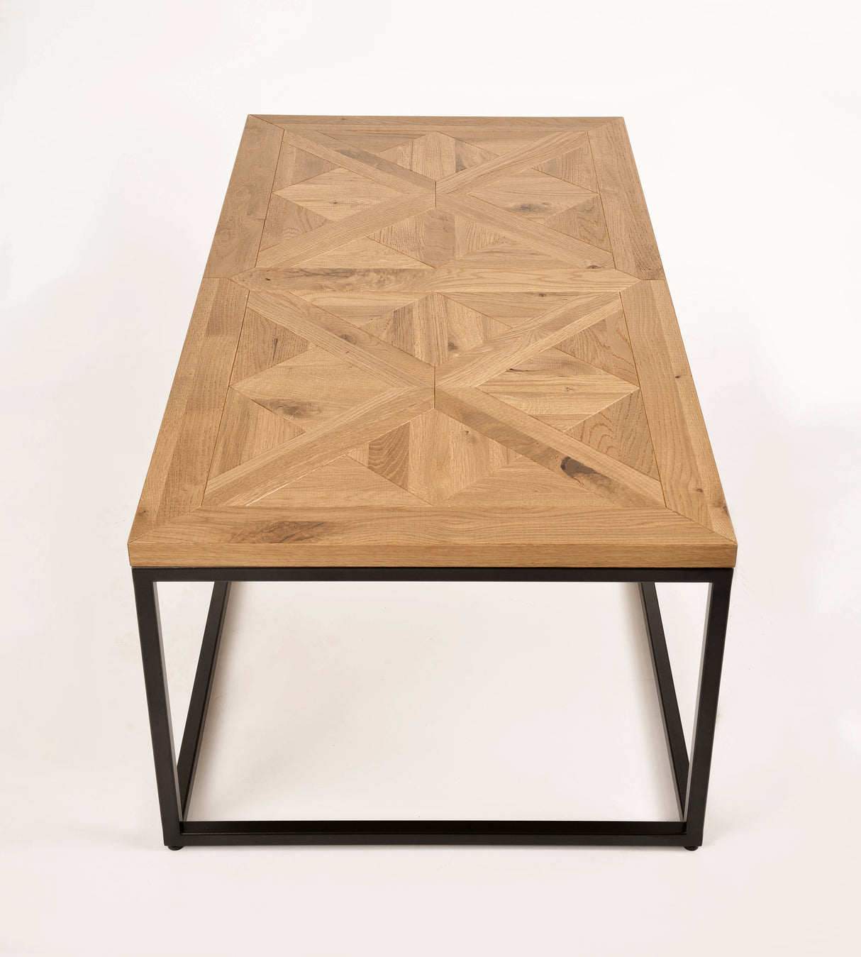 Masa de cafea din Stejar cu Structura Metalica Gri inchis Livin Hill