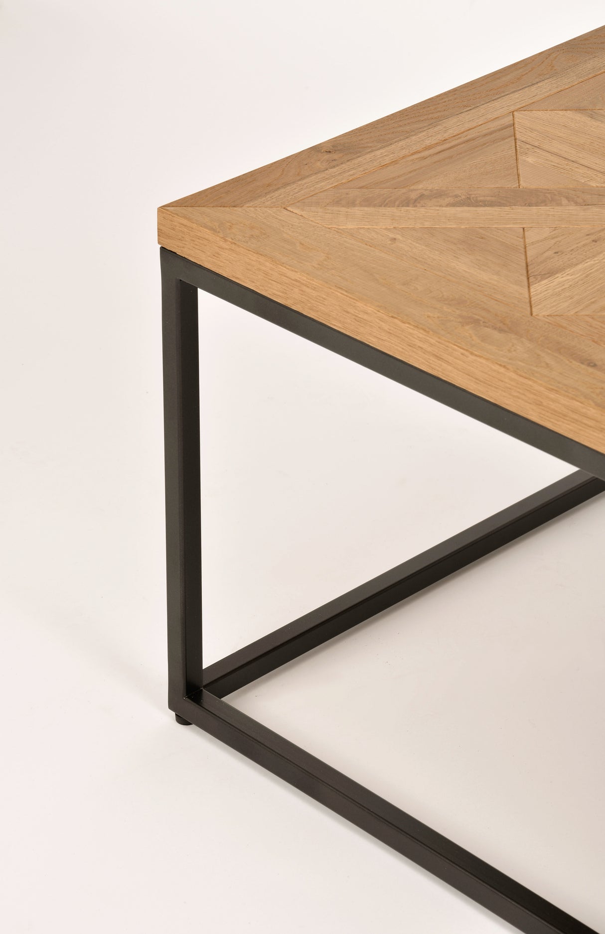 Masa de cafea din Stejar cu Structura Metalica Gri inchis Livin Hill