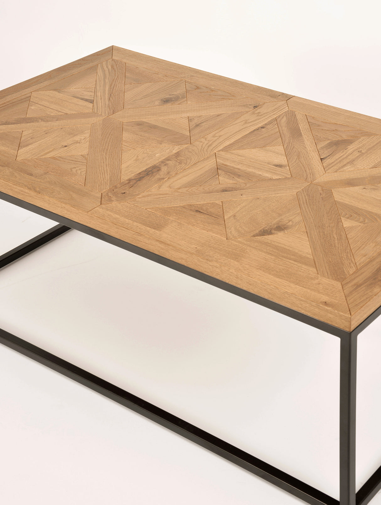 Masa de cafea din Stejar cu Structura Metalica Gri inchis Livin Hill