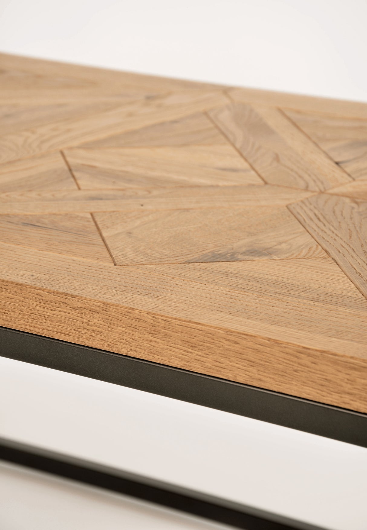 Masa de cafea din Stejar cu Structura Metalica Gri inchis Livin Hill