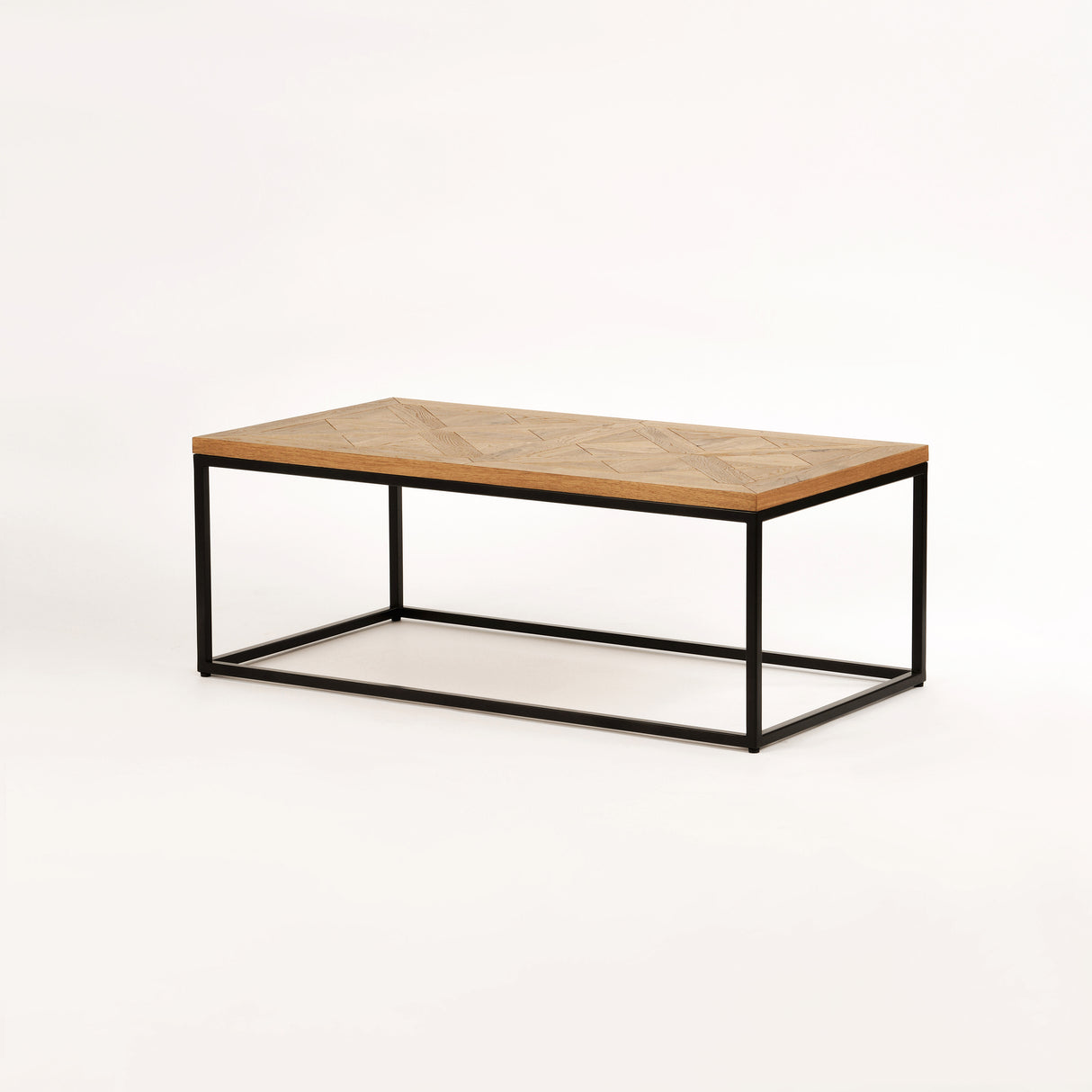 Masa de cafea din Stejar cu Structura Metalica Gri inchis Livin Hill