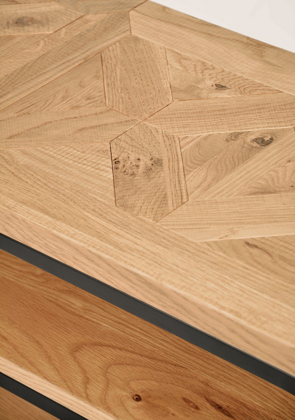 Consola TV Loft din Stejar cu Structura Metalica Livin Hill