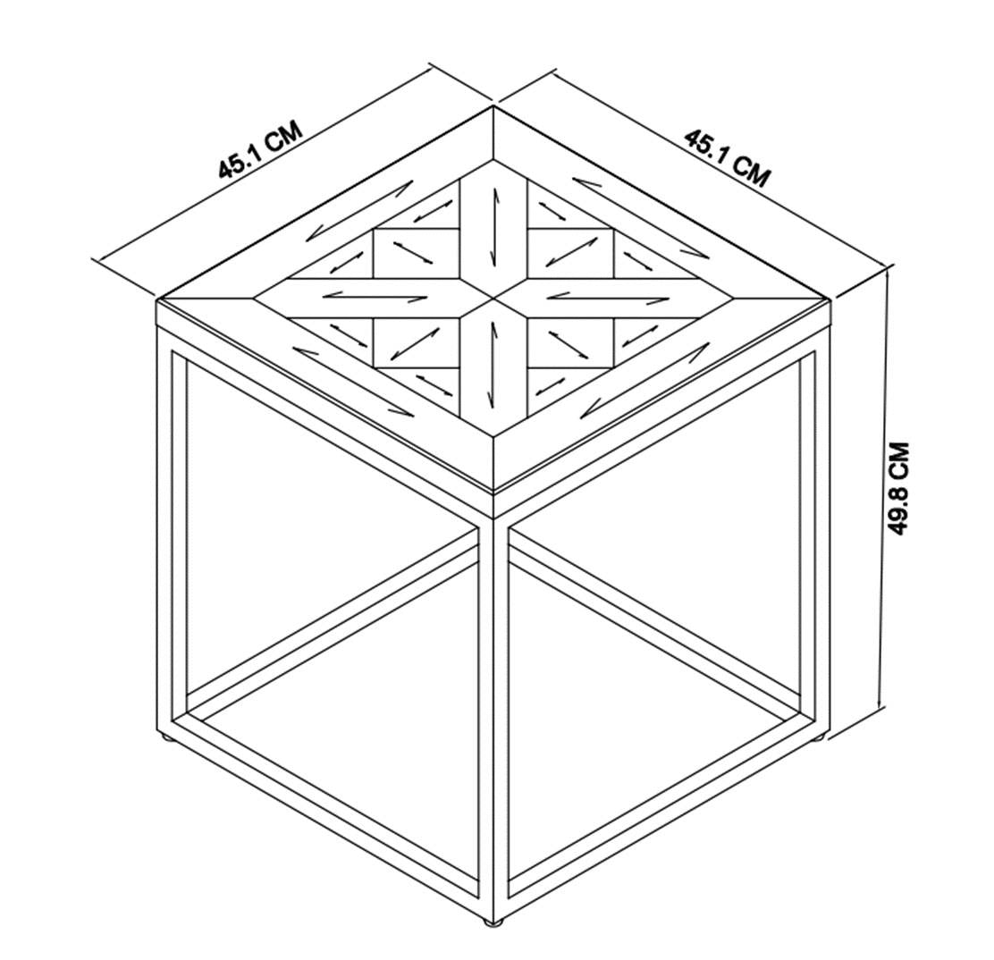 Masuta de Cafea Loft Stejar cu Structura Metalica Livin Hill