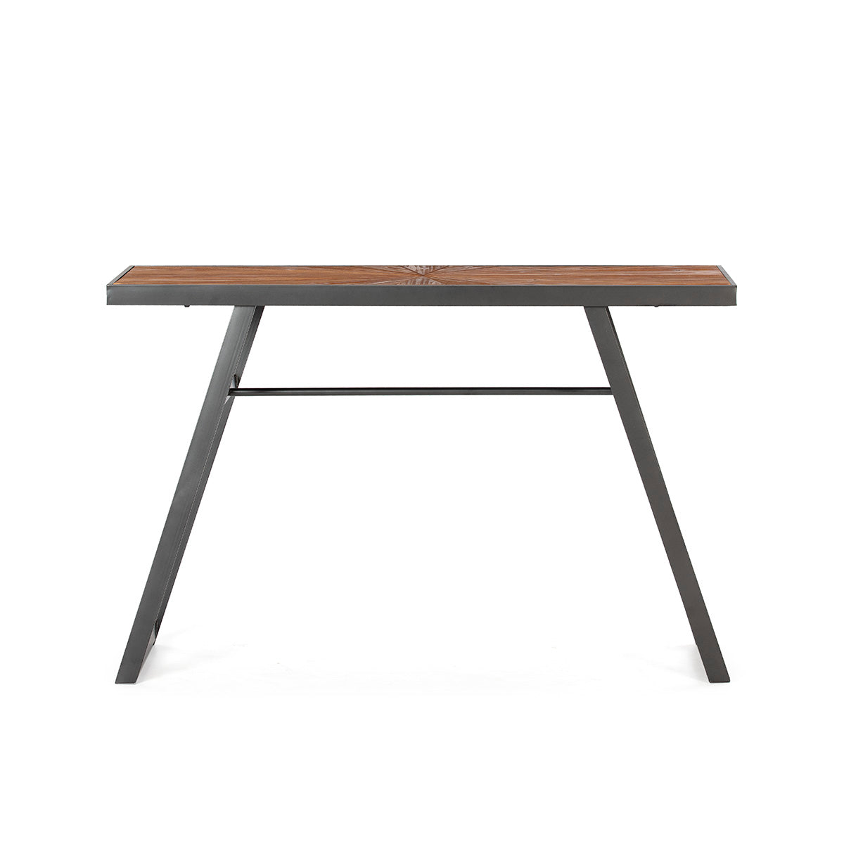 Consola din Lemn Masic cu Suport Metal Negru Thai Natura