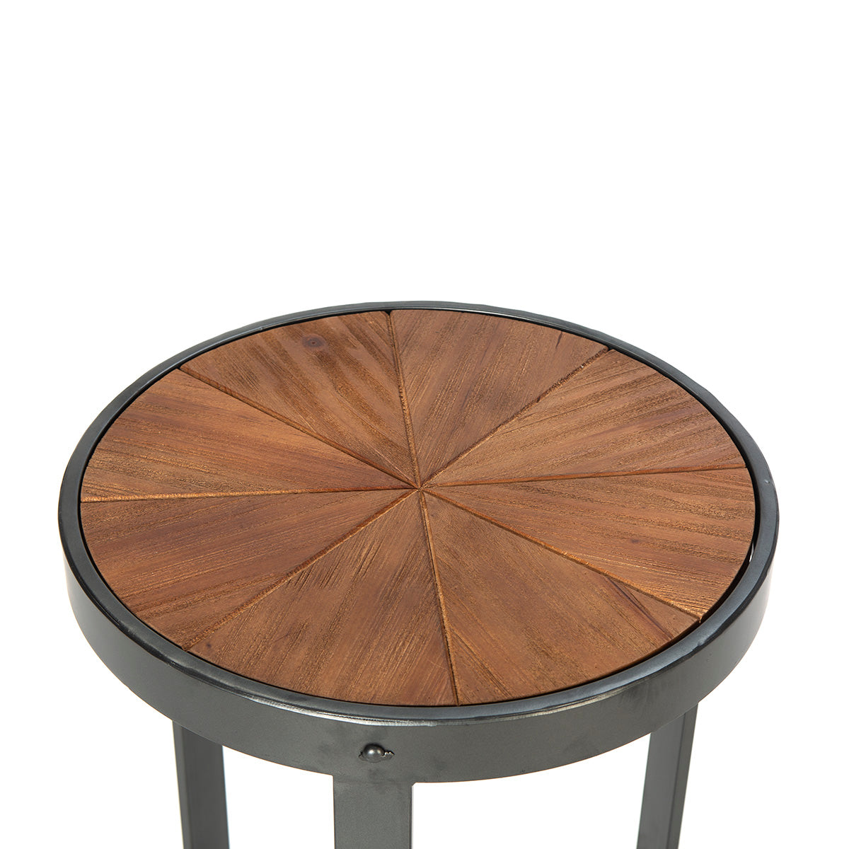 Masa Laterala Lemn Metal Negru Thai Natura