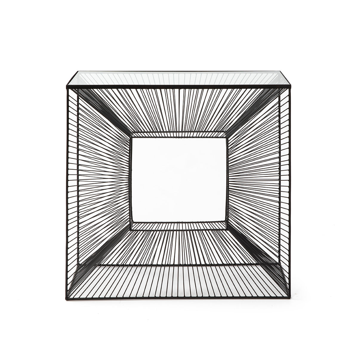 Consola Neagra din Sticla Metal Thai Natura