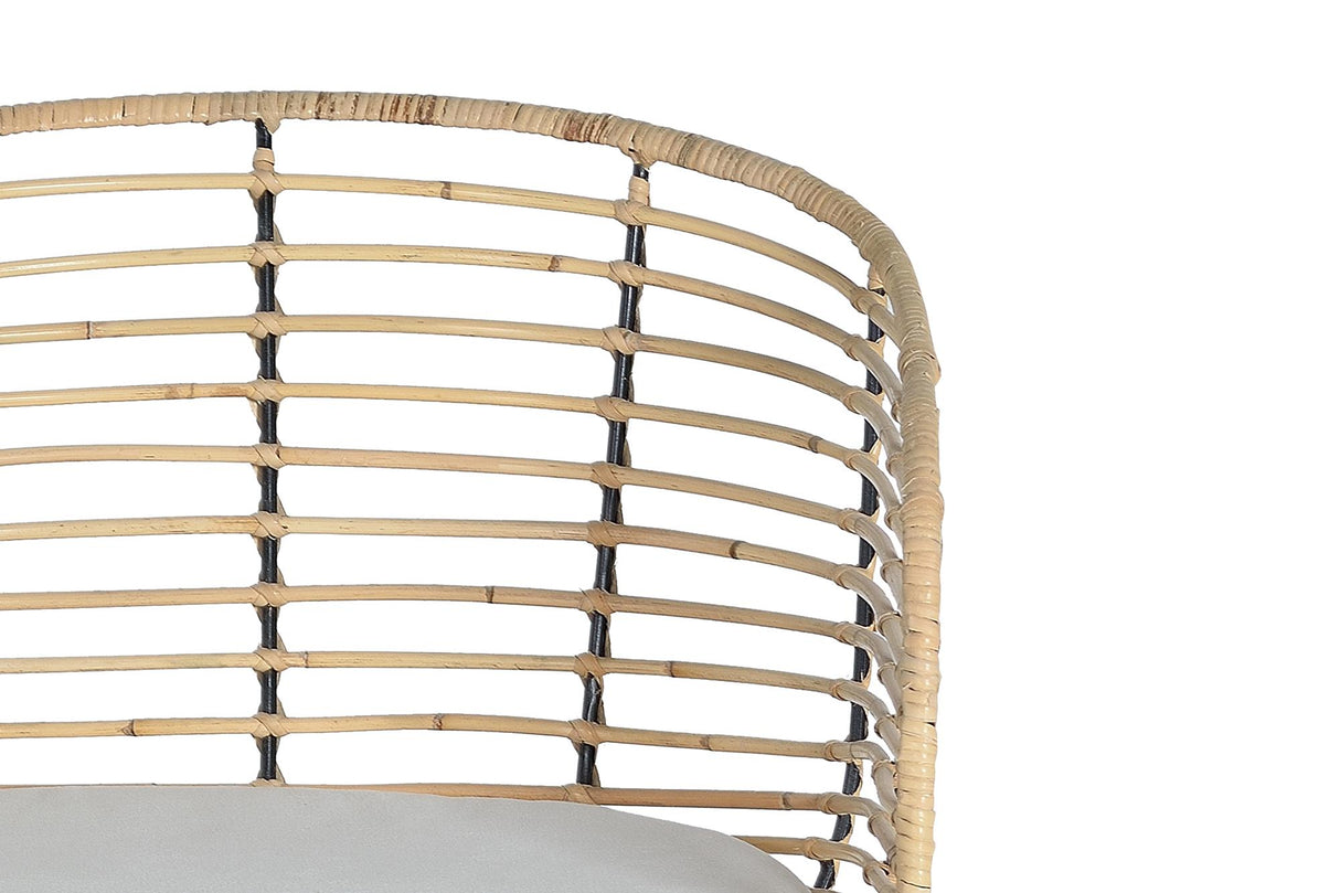 Set 2 Scaune din Ratan si Metal cu Perna Inclusa Giner y Colomer