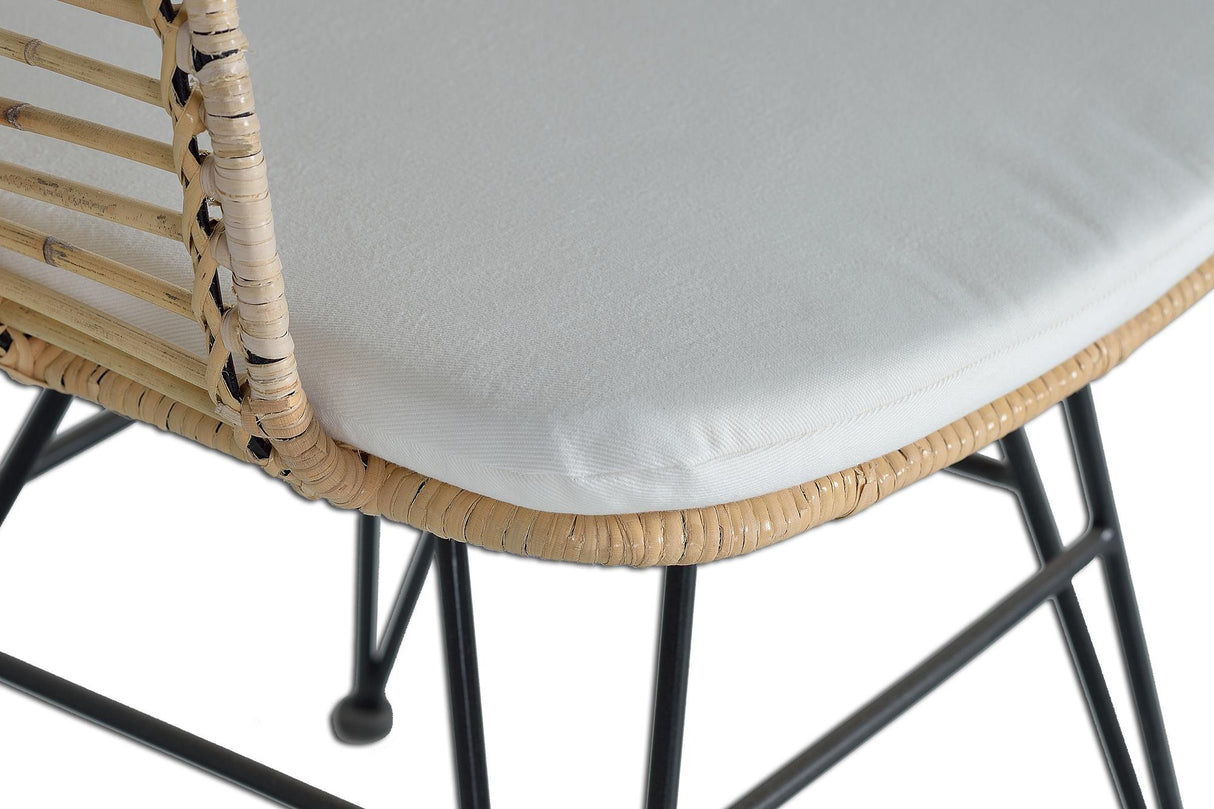 Set 2 Scaune din Ratan si Metal cu Perna Inclusa Giner y Colomer