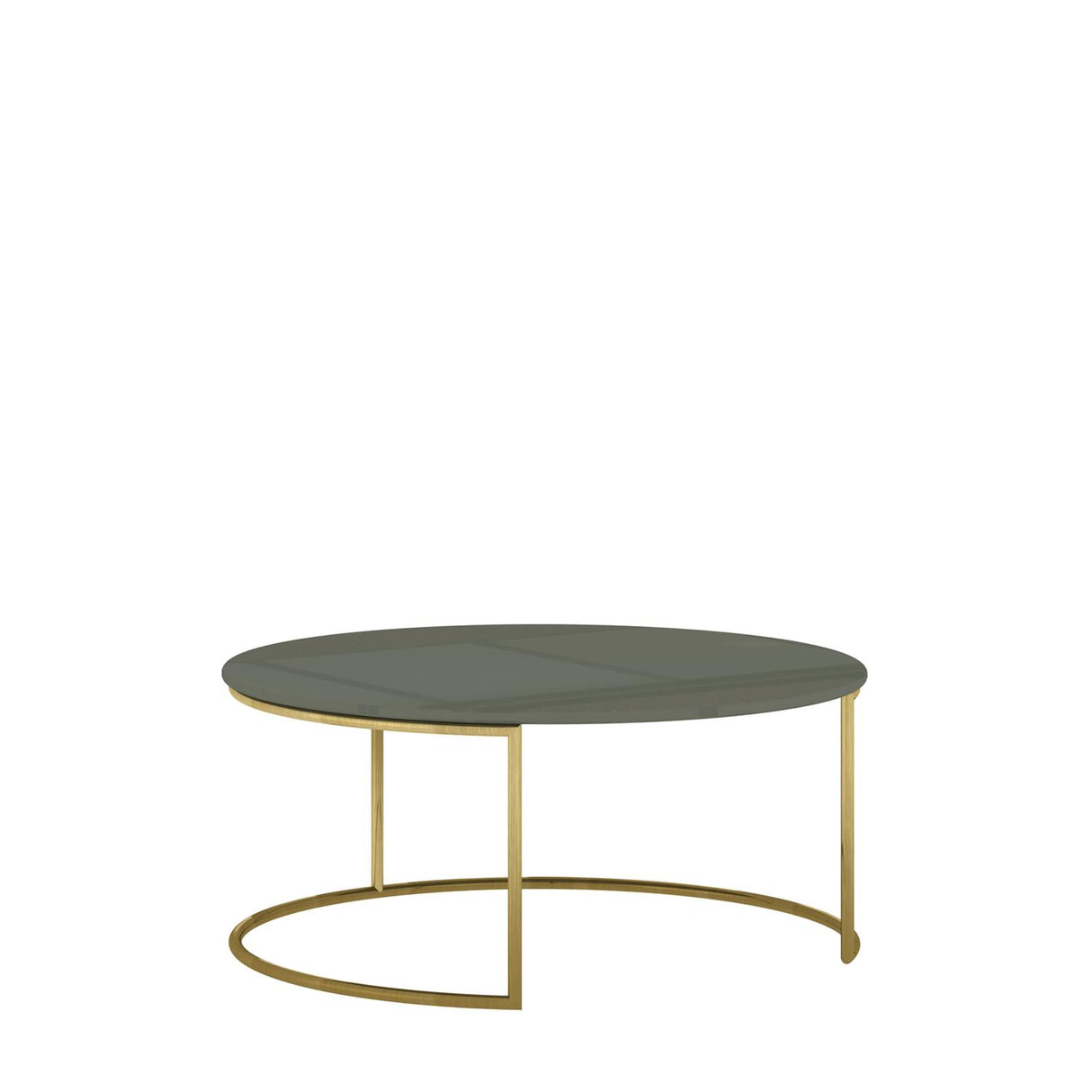 Masa de Cafea Verde cu Picioare Aurii Livin Hill