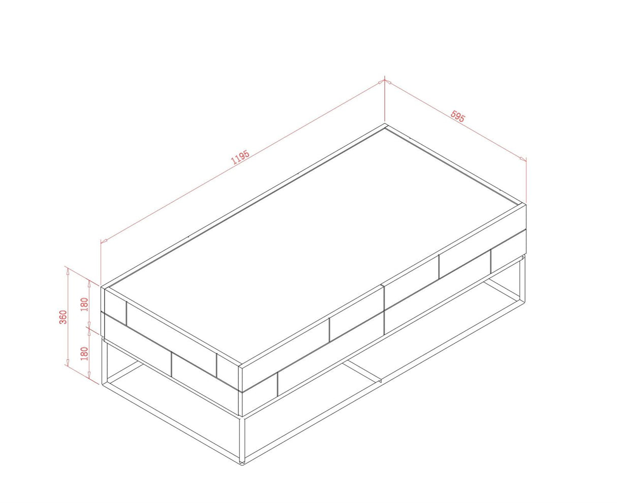 Masa de Cafea Verde cu Picioare Aurii din Otel Inoxidabil Livin Hill