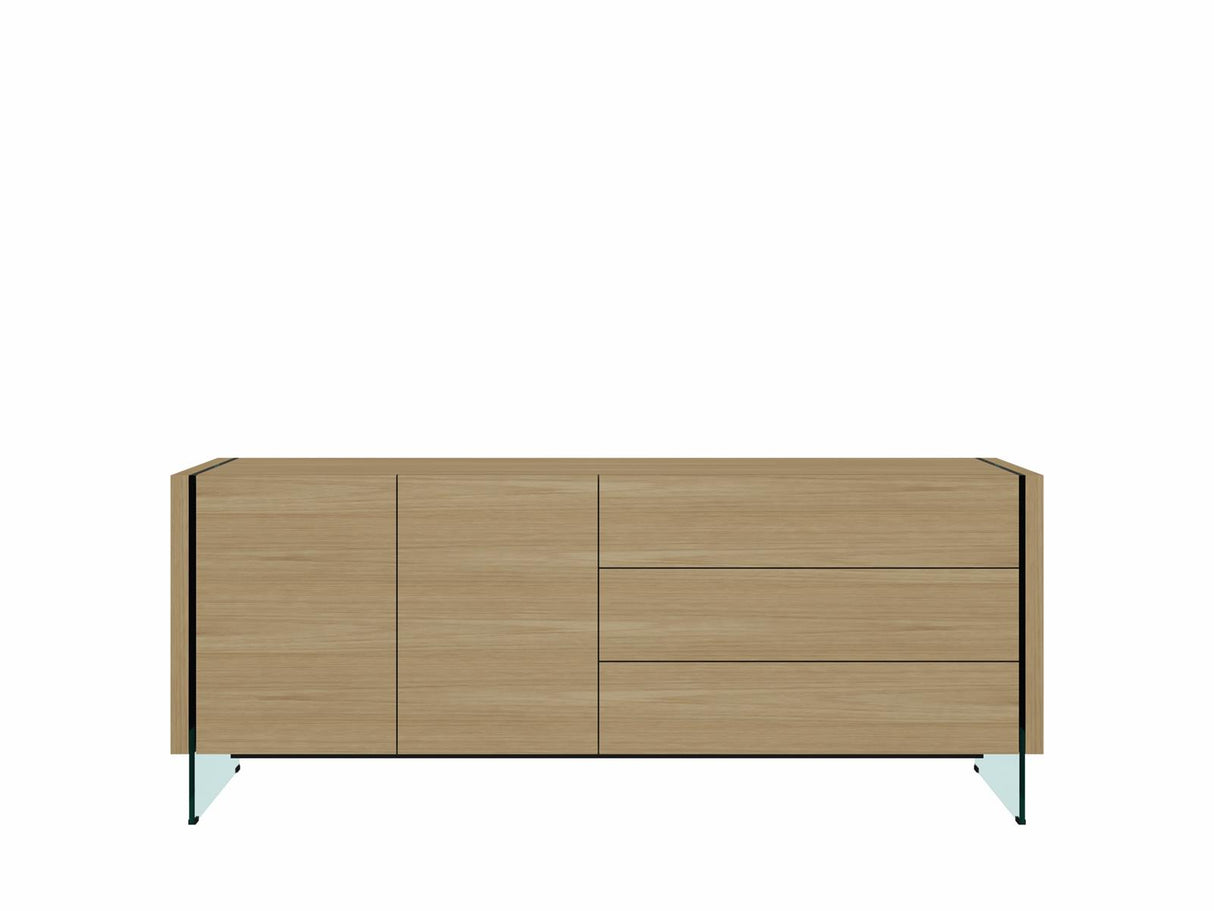 Comoda din Stejar cu Picioare din Sticla Securizata Livin Hill