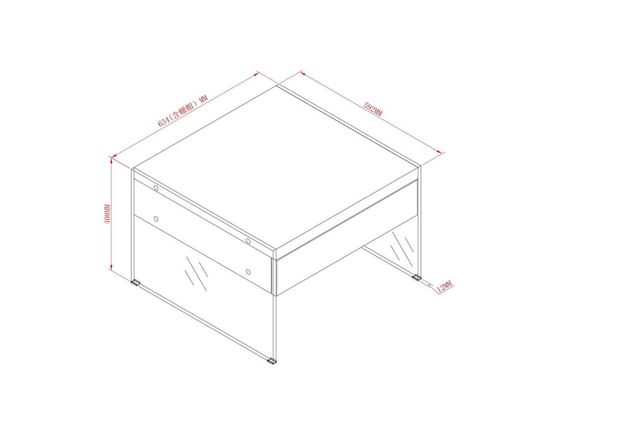 Comoda din Nuc cu Picioare din Sticla Securizata Livin Hill