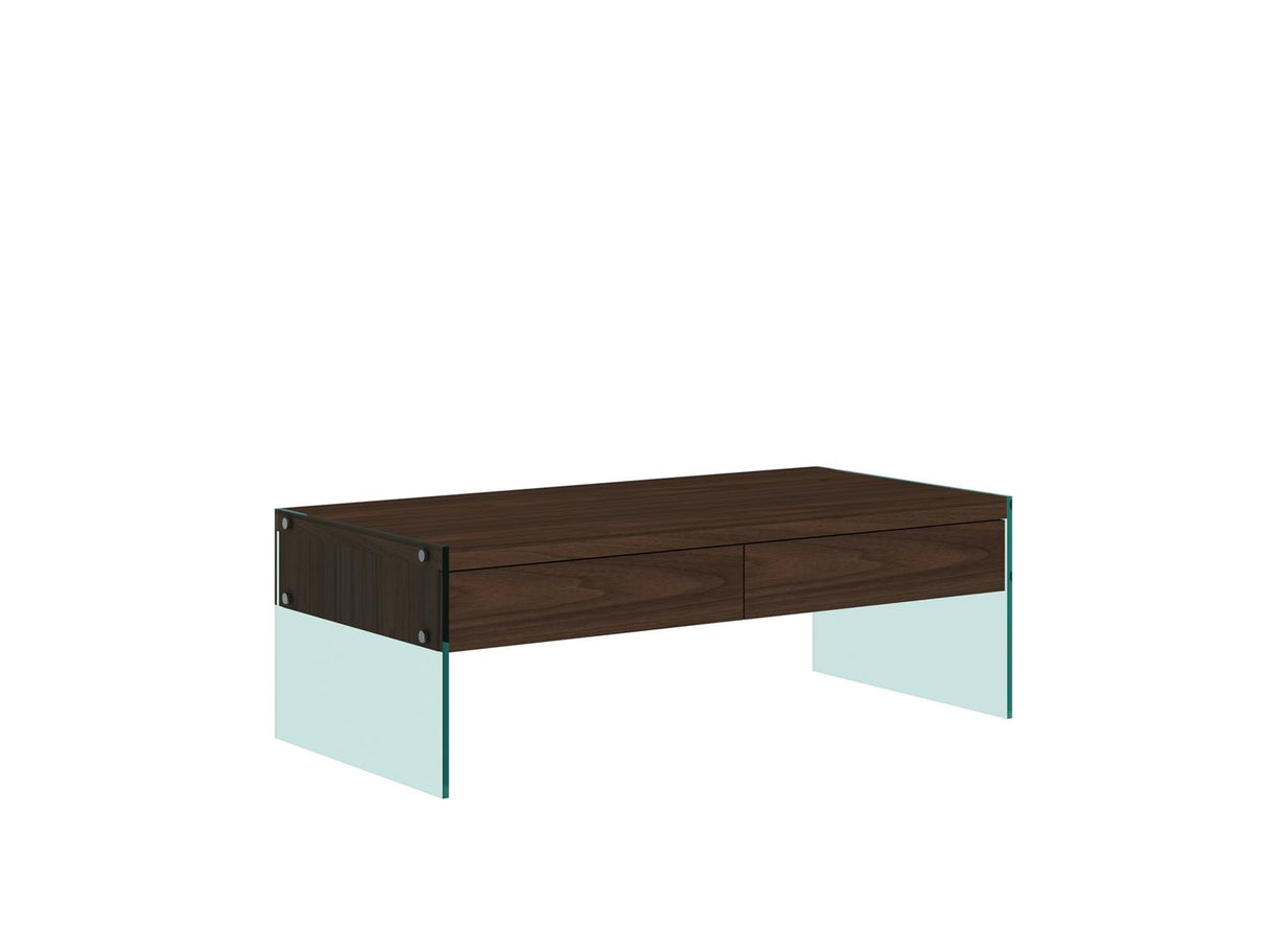 Masa de Cafea din Sticla Securizata si Stejar Livin Hill