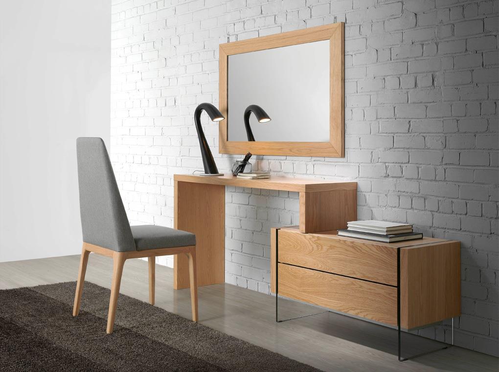 Birou Lido Stejar cu Picioare din Sticla Securizata Livin Hill