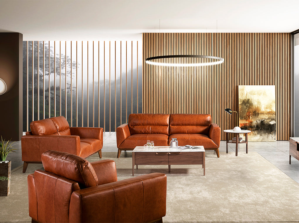 Canapea din Piele de Bivol de 3 Locuri Angel Cerda