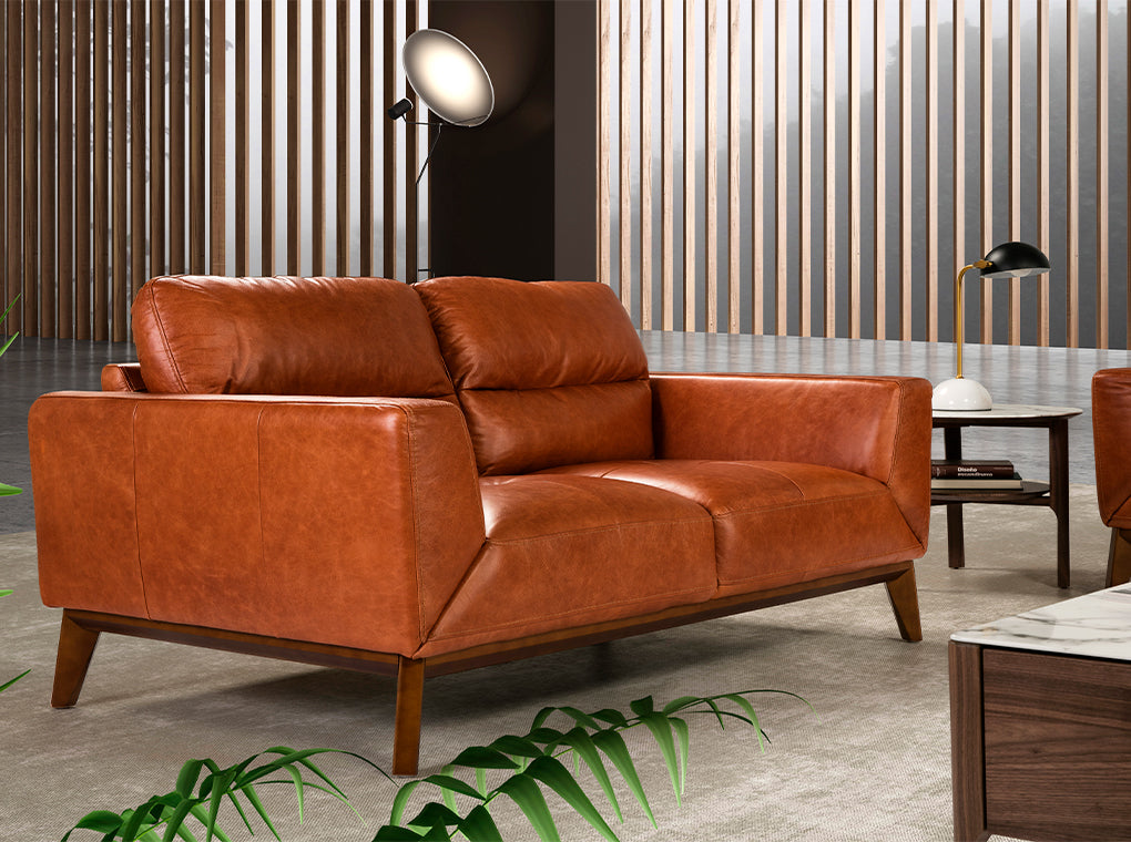 Canapea din Piele de Bivol de 3 Locuri Angel Cerda