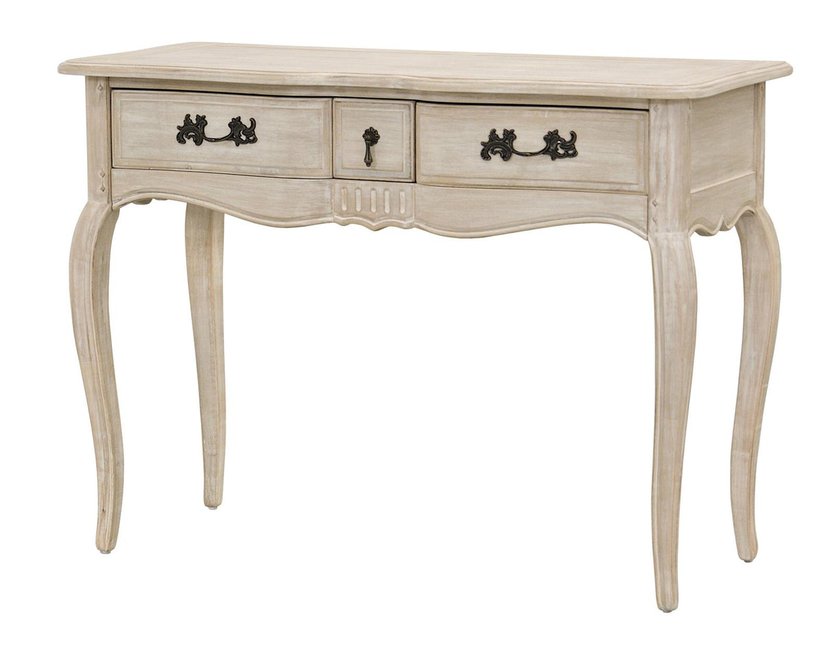 Consola din Lemn cu Picioare Sculptate si Finisaj Bej Livin Hill