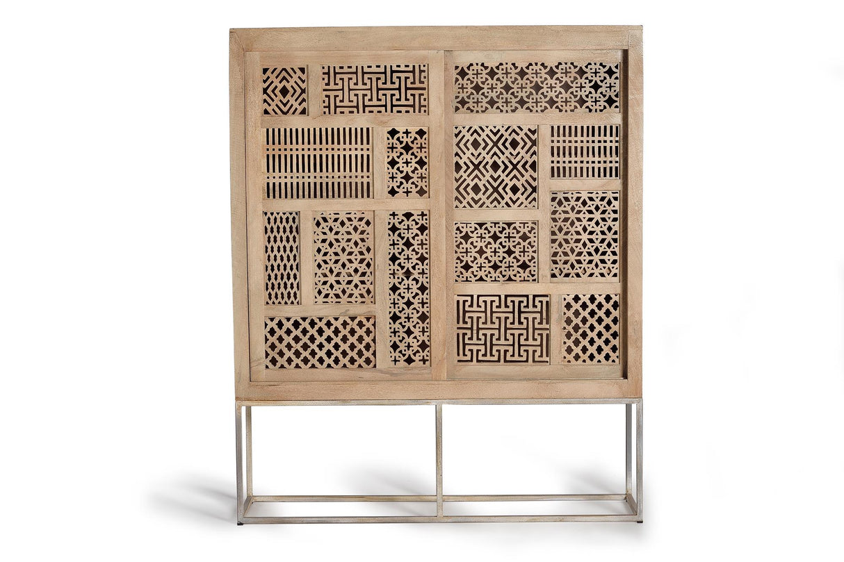 Dulap cu Usi Glisante din Lemn de Tek si Baza Metalica Giner y Colomer