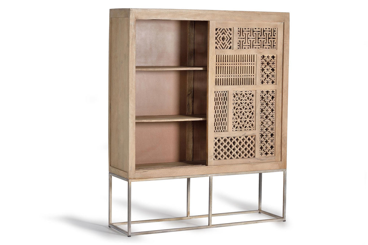 Dulap cu Usi Glisante din Lemn de Tek si Baza Metalica Giner y Colomer