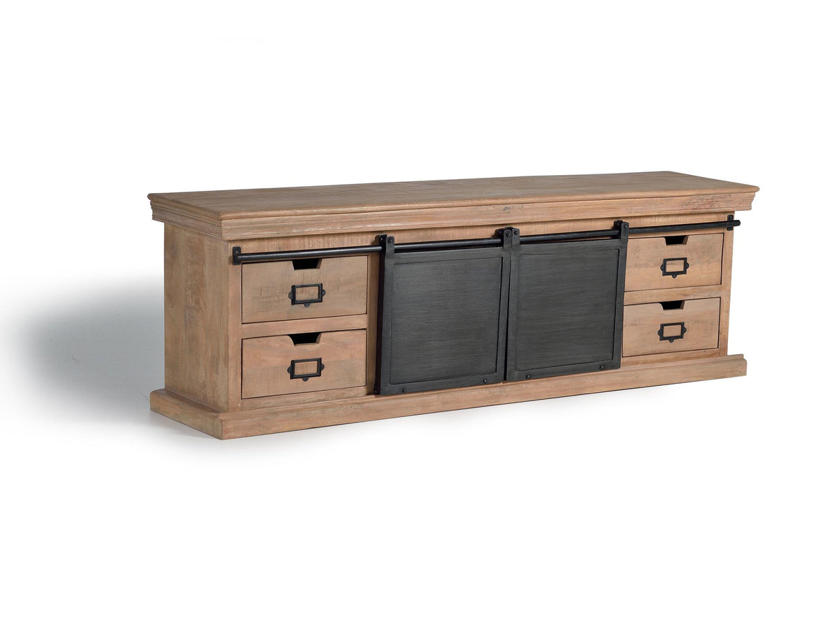 Comoda TV din Lemn de Mango cu Usi Metalice Giner y Colomer