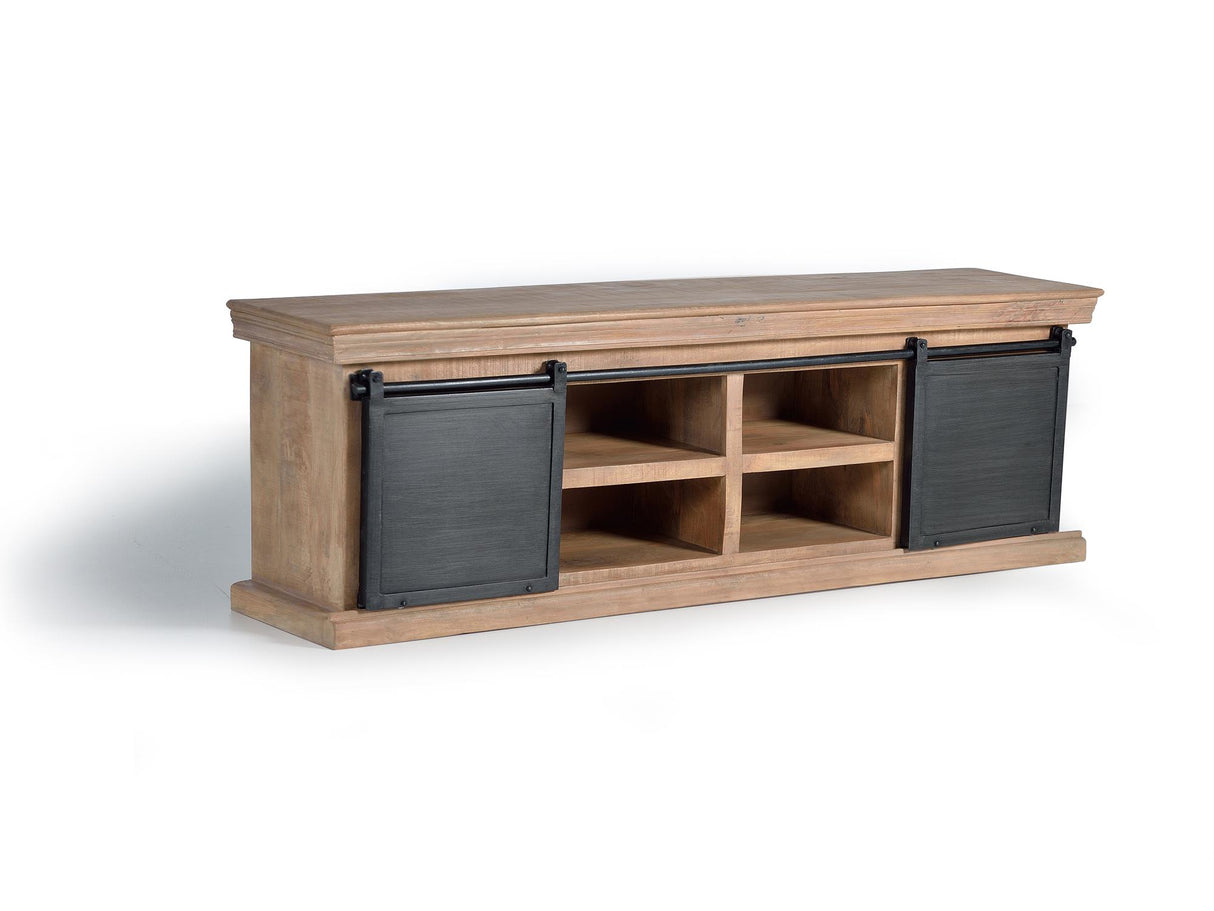 Comoda TV din Lemn de Mango cu Usi Metalice Giner y Colomer