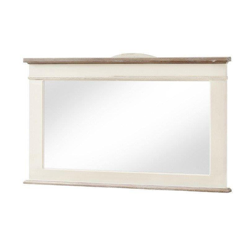 Oglinda Provensala Crem cu Rama Patinata Maro Deschis Livin Hill