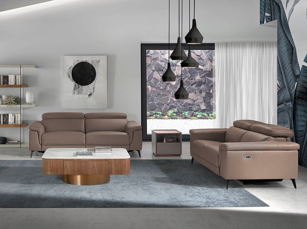 Canapea Moderna din Piele de Vaca Model 6106 Angel Cerda