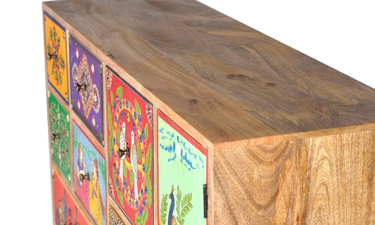 Comoda din Lemn de Mango cu Detalii Pictate Manual Giner y Colomer